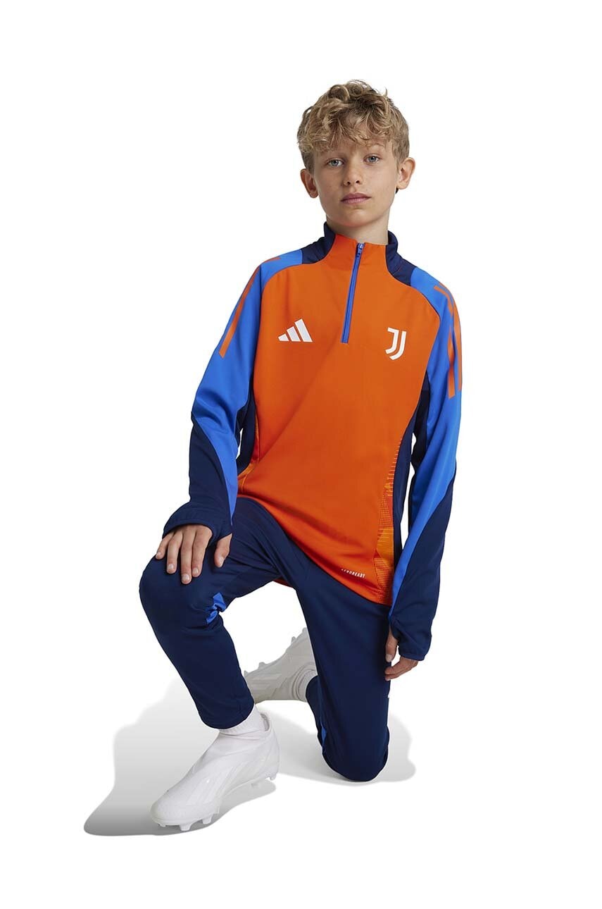 adidas Performance longsleeve copii JUVE TR TOPY culoarea portocaliu, modelator, IS5817 adidas Performance longsleeve copii JUVE TR TOPY culoarea portocaliu, modelator, IS5817