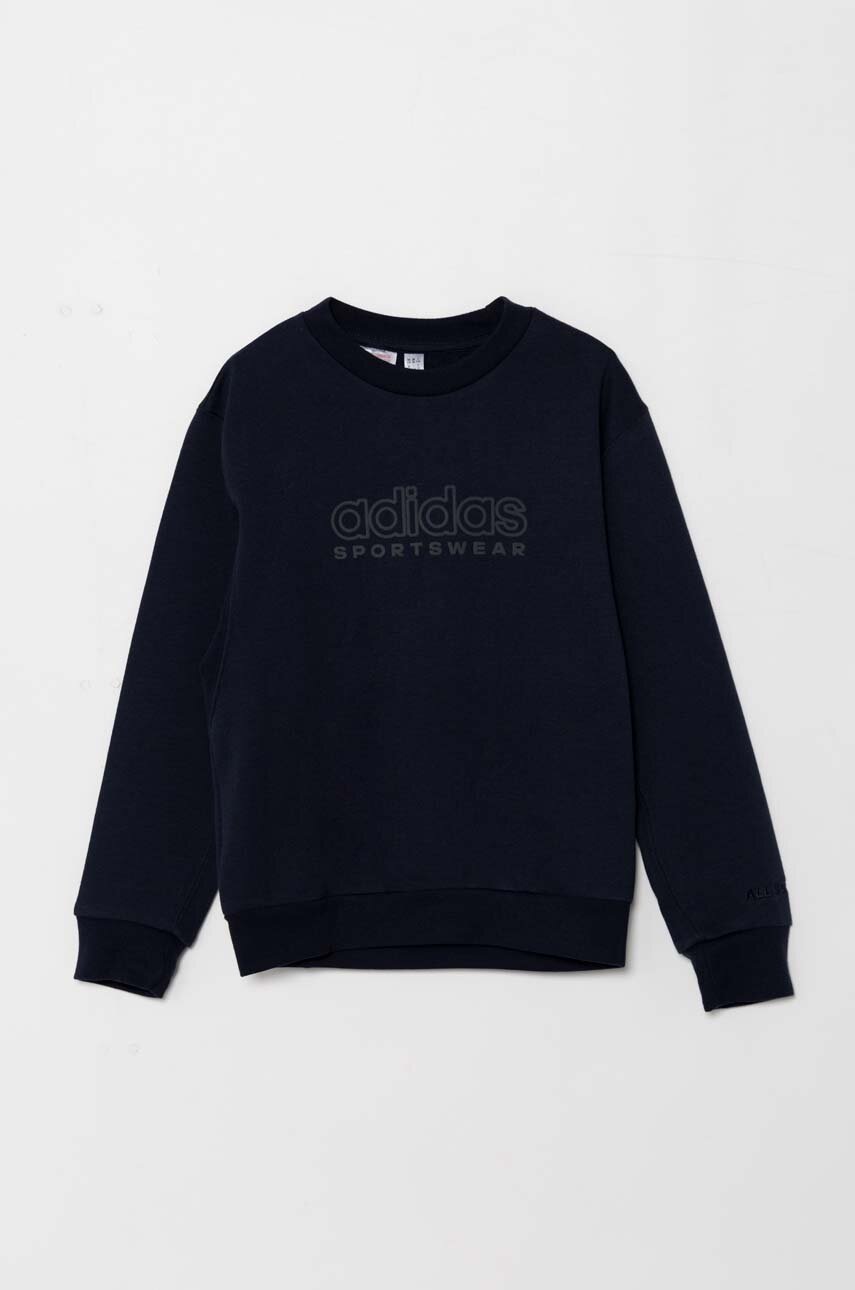 Детская кофта adidas J SZN GFX CREW цвет синий с аппликацией IW0921