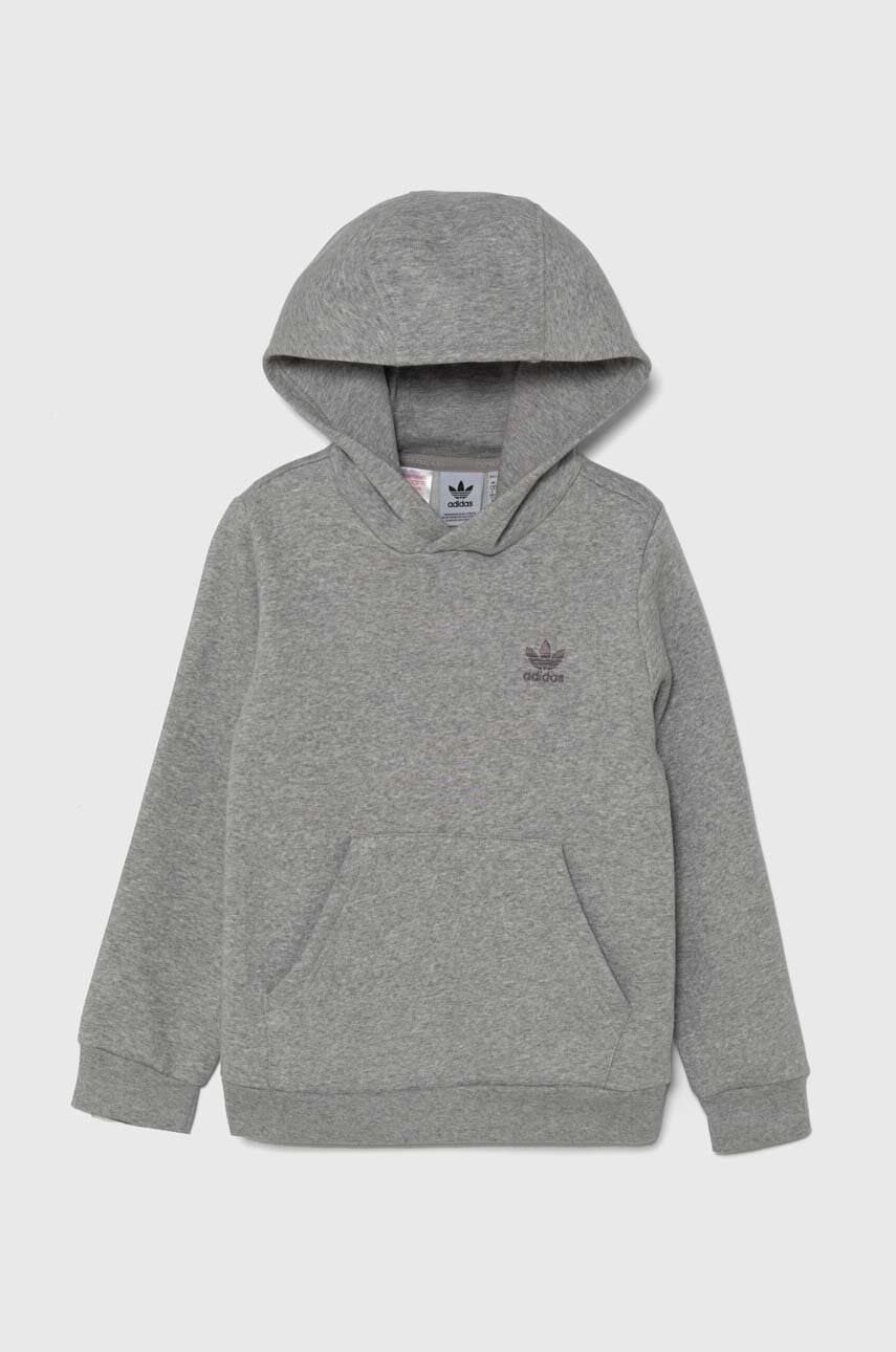 Детская кофта adidas Originals HOODIE цвет серый с капюшоном меланж IX5285
