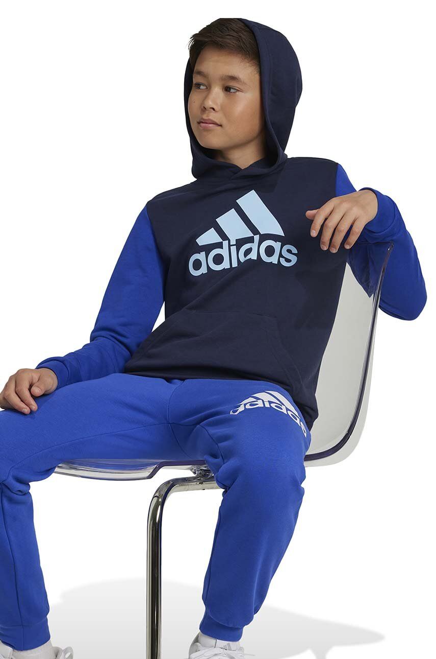 Otroški Pulover Adidas J BL CB HD Mornarsko Modra Barva, S Kapuco, IX9511