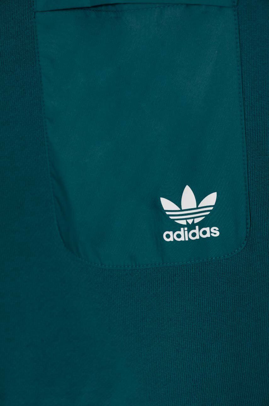 Otroški Bombažen Pulover Adidas Originals HZ CREW Zelena Barva, IY0012