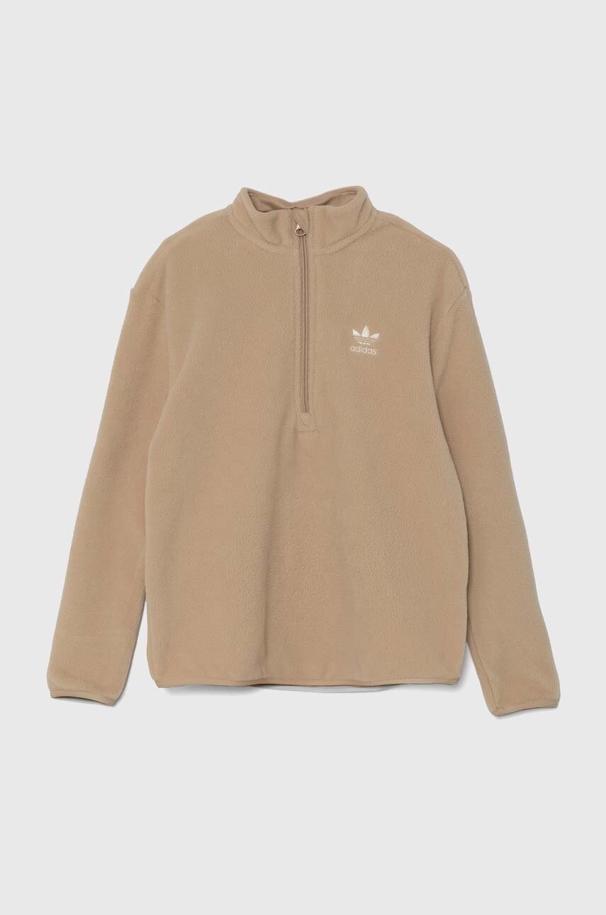 Детская куртка из флиса adidas Originals POLAR FLEECE HZ цвет бежевый однотонная IY5017