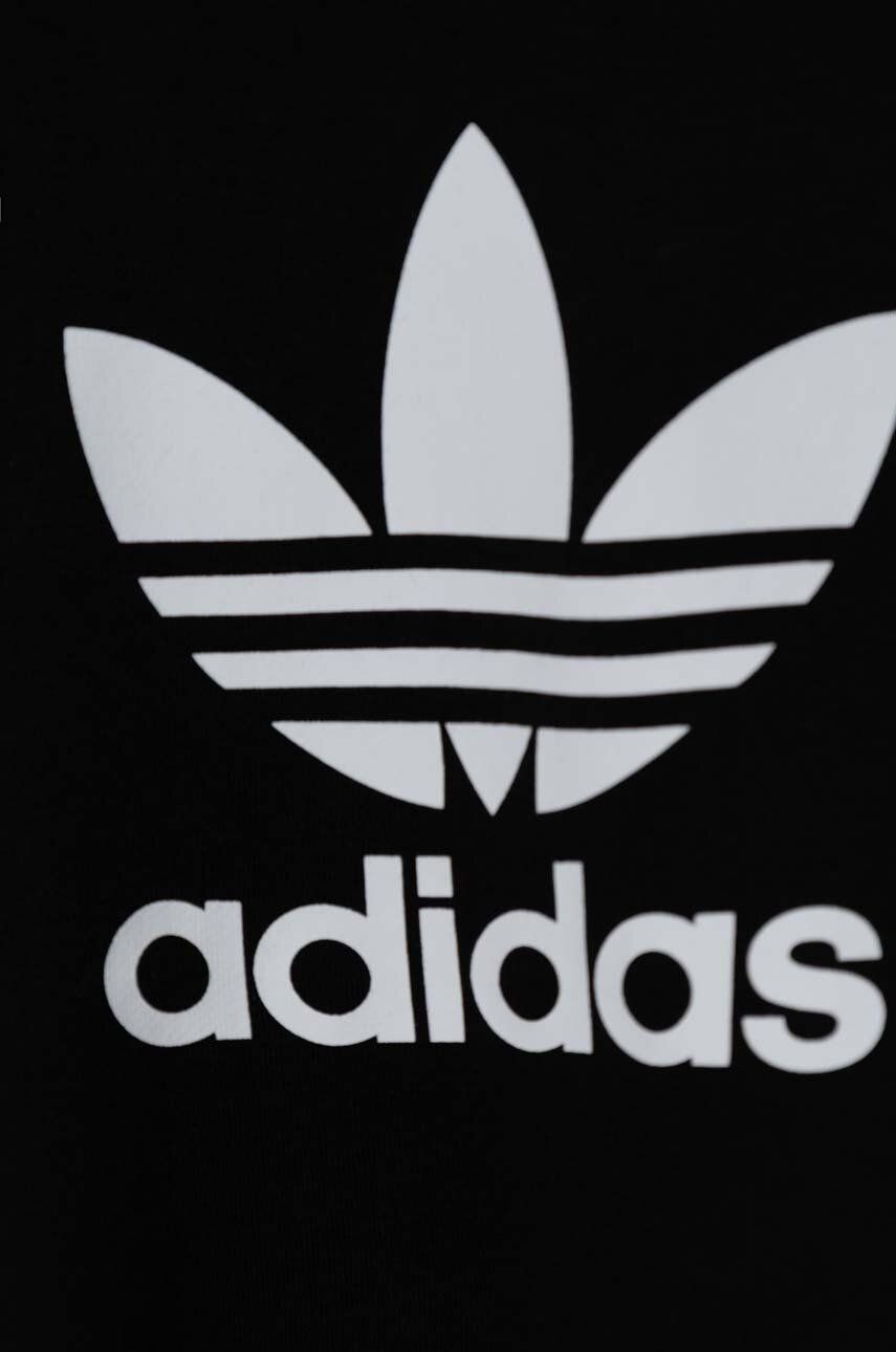 Dječja Dukserica Adidas Originals TREFOIL CREW Boja: Crna, S Tiskom, IY7435