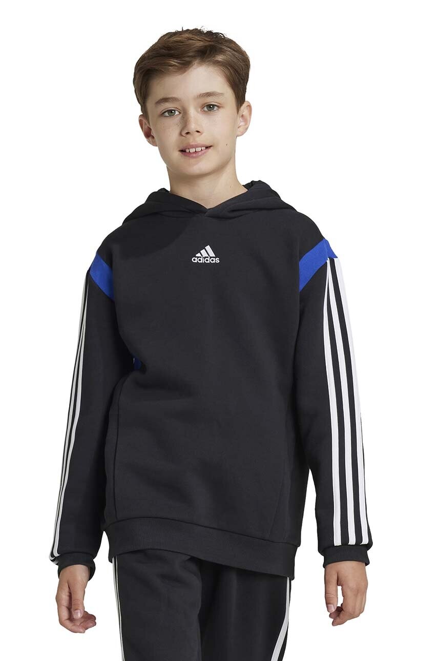 

Детски суичър adidas B HD CB в черно с качулка с десен JE0327, Черен