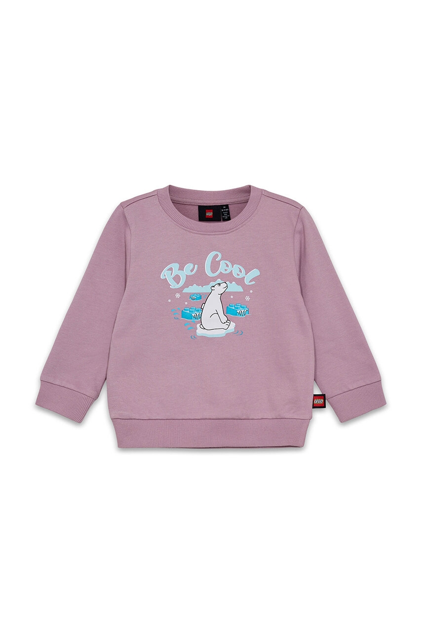 Детская хлопковая кофта Lego LWSCOPE 600 цвет фиолетовый с принтом 12011361 Детская хлопковая кофта Lego LWSCOPE 600 цвет фиолетовый с принтом 12011361