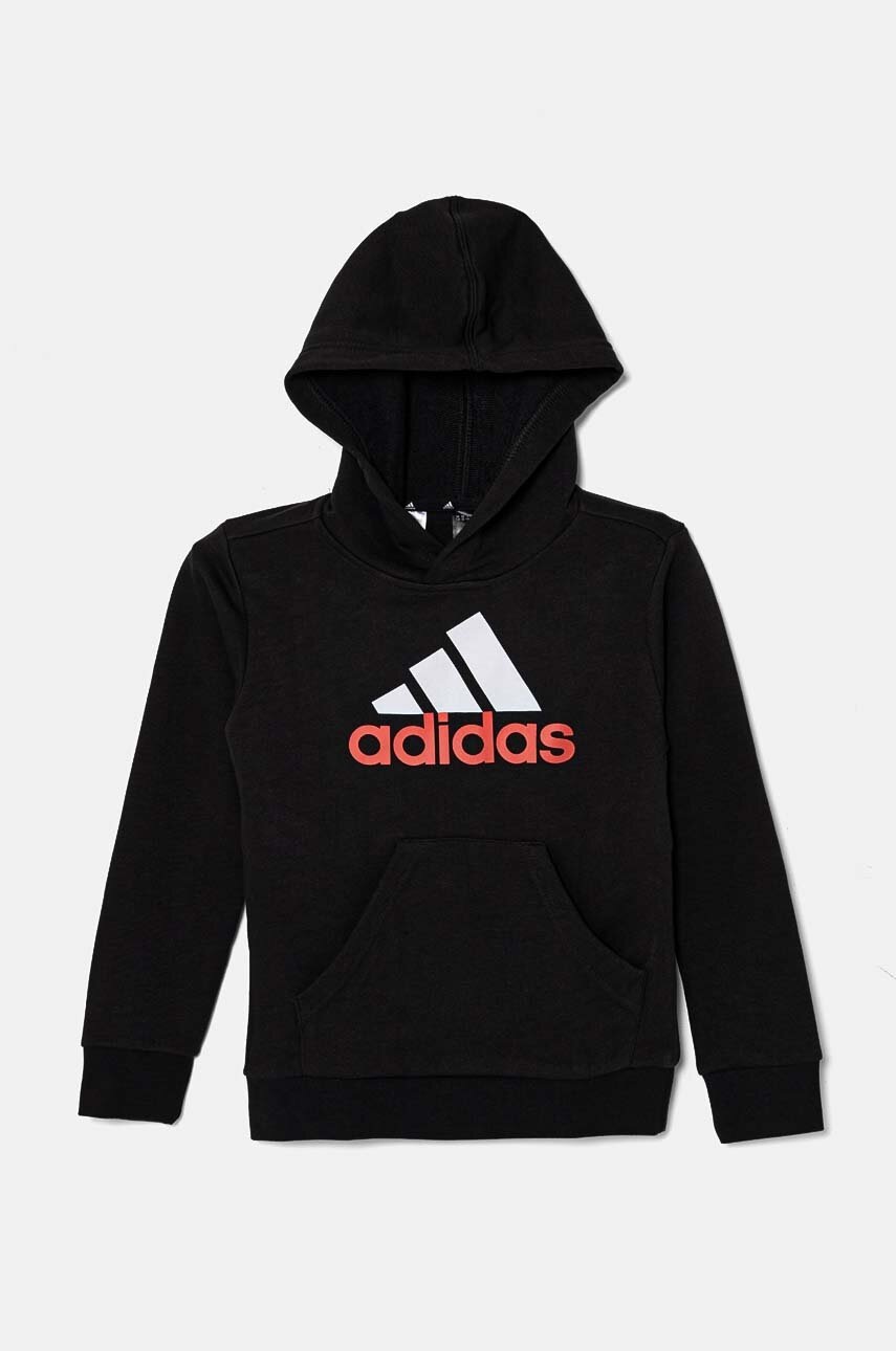 Детская кофта adidas U BL 2 HOODIE цвет чёрный с капюшоном с принтом IV7323 Детская кофта adidas U BL 2 HOODIE цвет чёрный с капюшоном с принтом IV7323