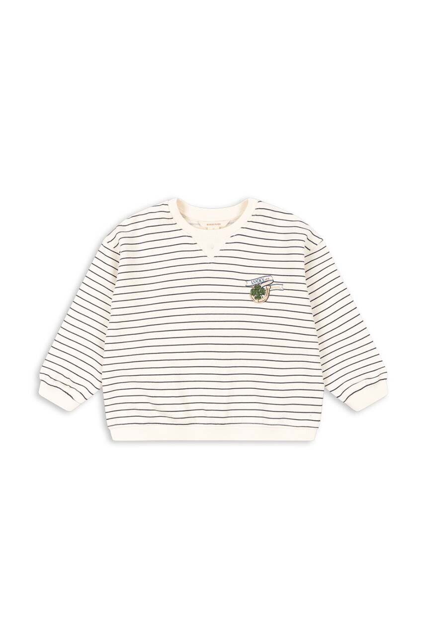 Konges Sløjd bluza copii AMIO SWEATSHIRT GOTS culoarea alb, modelator, KS101394