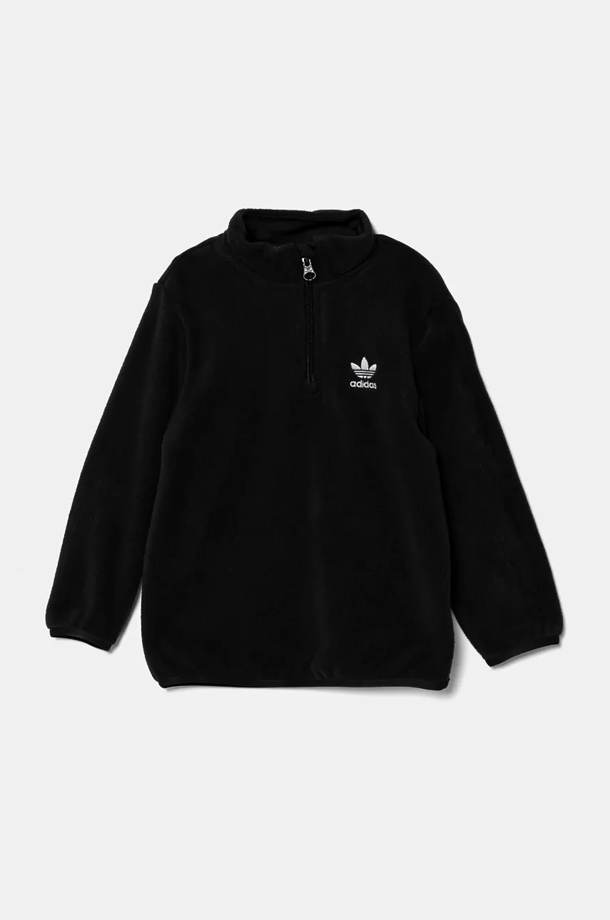 adidas Originals hanorac polar pentru bebeluși POLAR FLEECE HZ culoarea negru, neted, IW1010 adidas Originals hanorac polar pentru bebeluși POLAR FLEECE HZ culoarea negru, neted, IW1010