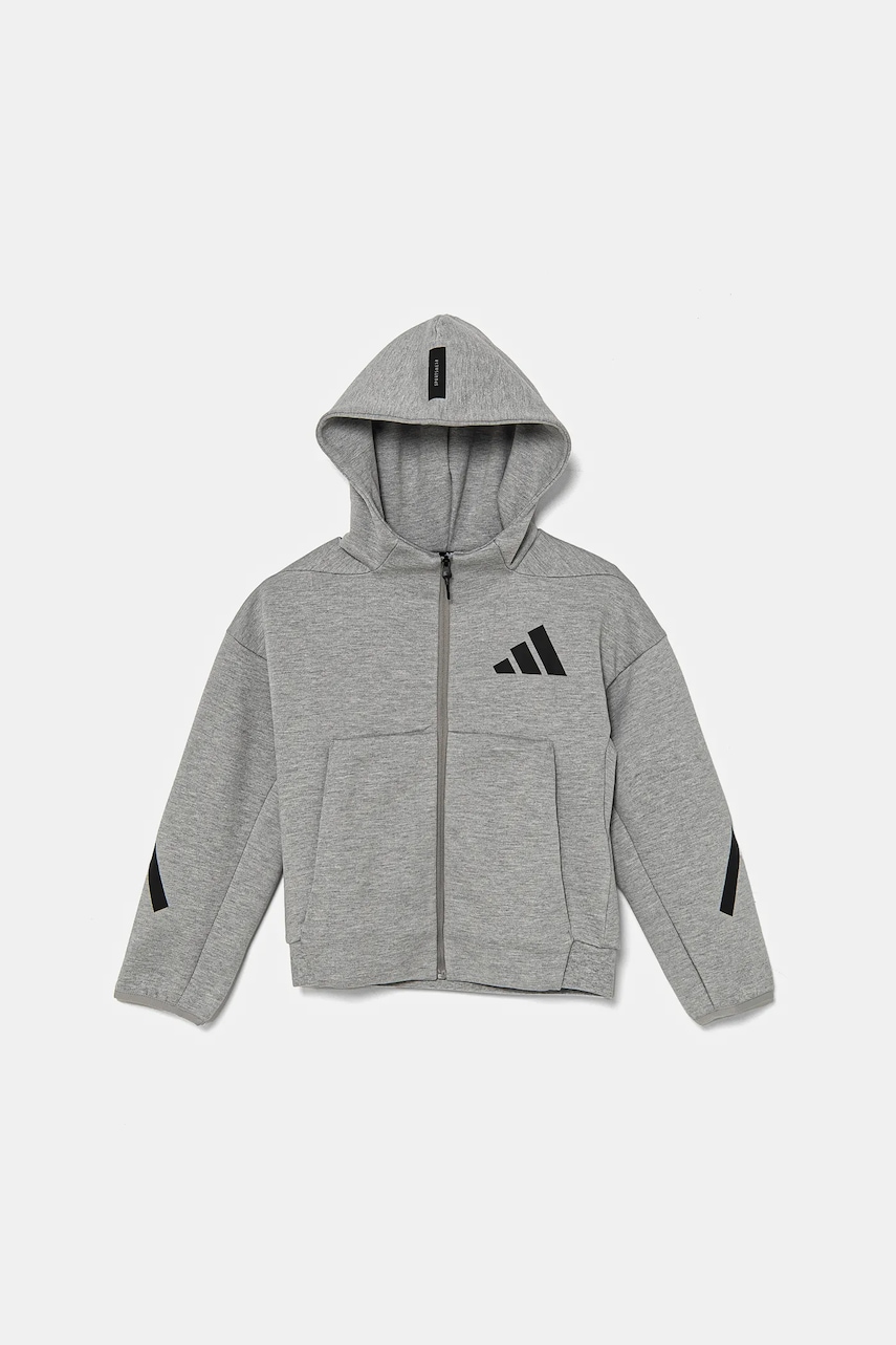 Детская кофта adidas J Z.N.E.FZ цвет серый с капюшоном с принтом JI7548 в Тернополе Детская кофта adidas J Z.N.E.FZ цвет серый с капюшоном с принтом JI7548 в Тернополе