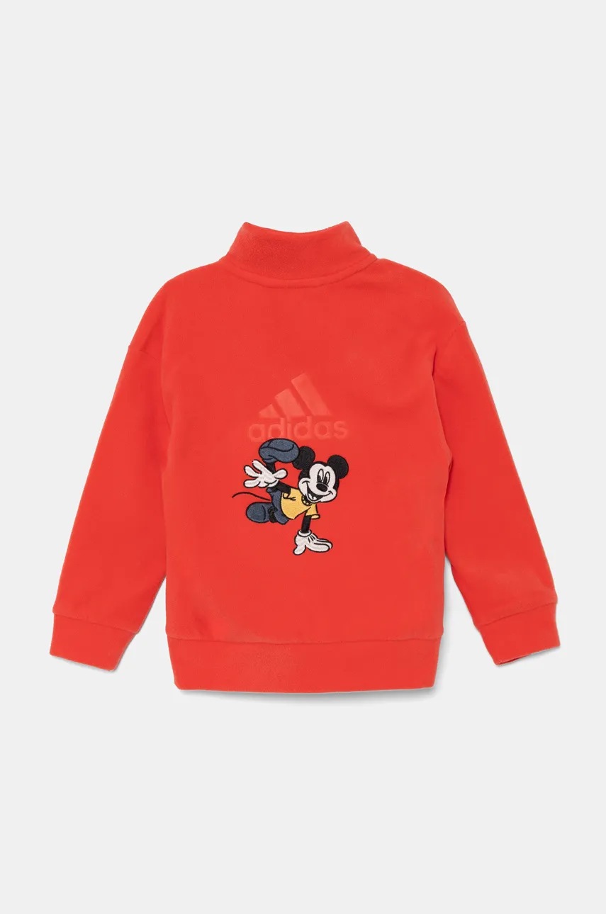 Детская куртка из флиса adidas LK DY MM WI TT цвет оранжевый с аппликацией IV9622 Детская куртка из флиса adidas LK DY MM WI TT цвет оранжевый с аппликацией IV9622