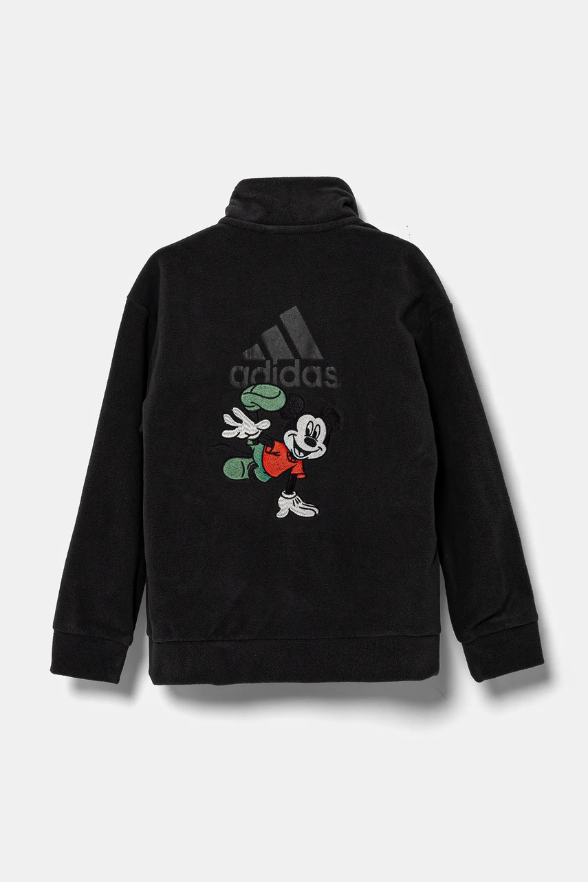 Дитяча флісова кофта adidas LK DY MM WI TT колір сірий з аплікацією IW0675