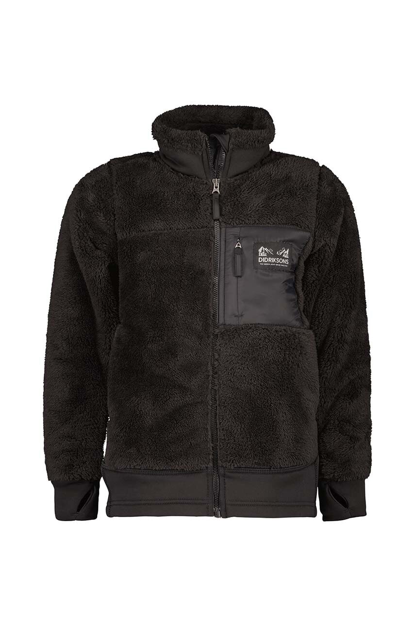 Didriksons bluza copii MEJRAM KIDS JKT culoarea negru, neted, 505435