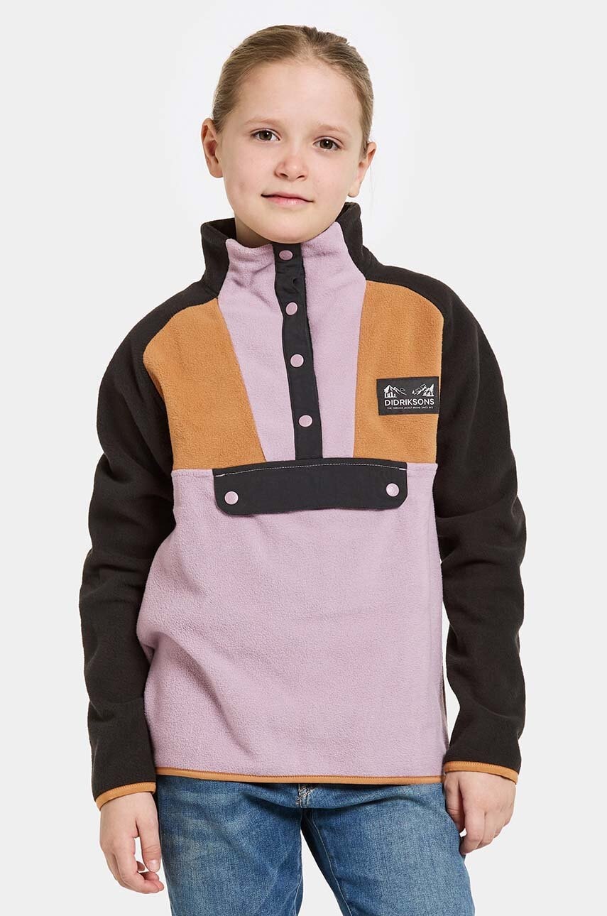 Didriksons bluza copii YOKTO K 1/ BTN culoarea violet, neted, 505441 Didriksons bluza copii YOKTO K 1/ BTN culoarea violet, neted, 505441