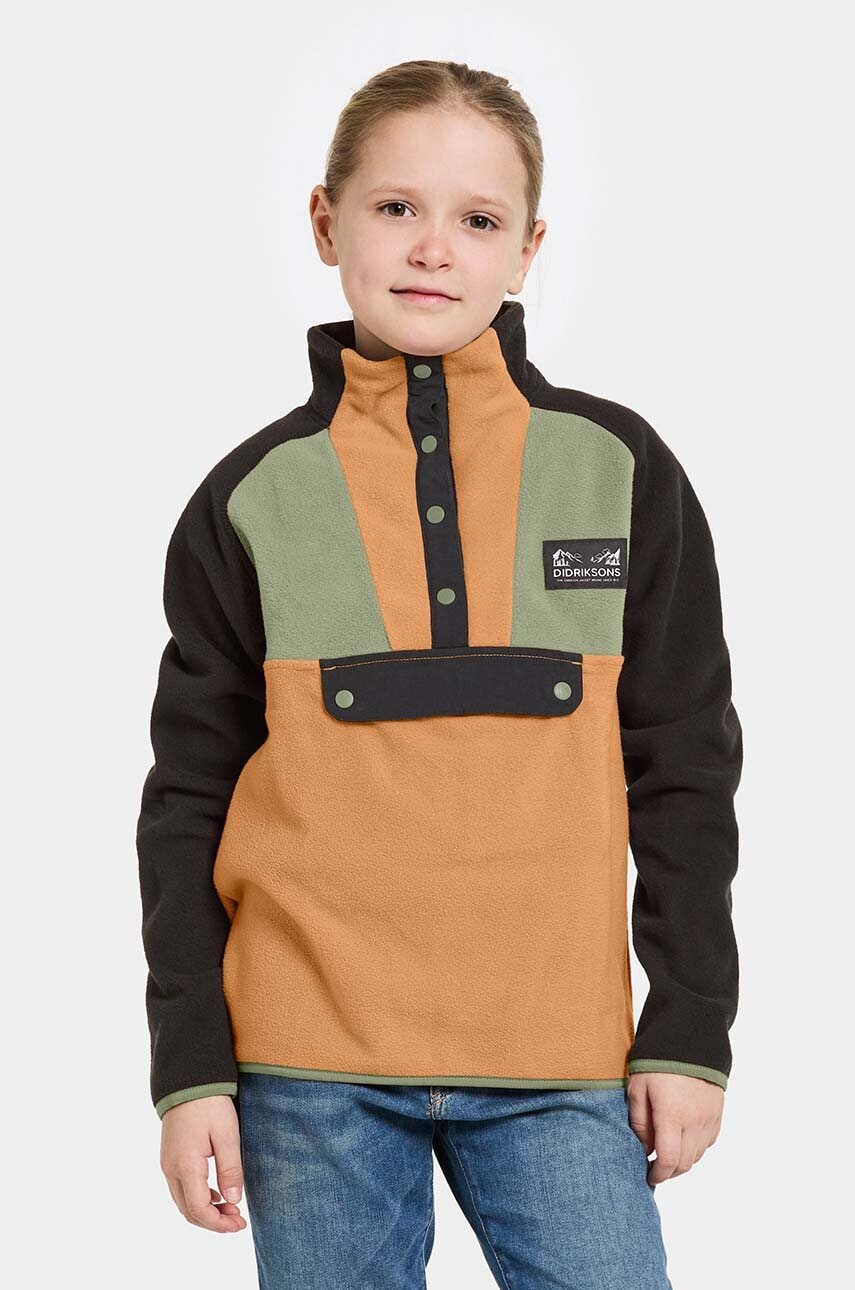 Didriksons bluza copii YOKTO K 1/ BTN culoarea bej, neted, 505441 Didriksons bluza copii YOKTO K 1/ BTN culoarea bej, neted, 505441