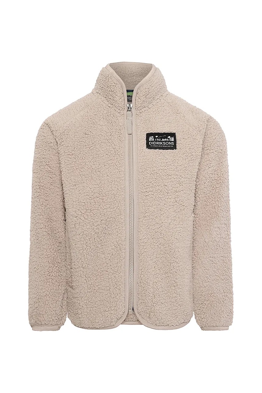 Детская куртка из флиса Didriksons GIBBS KIDS FULLZIP цвет бежевый однотонная 505577
