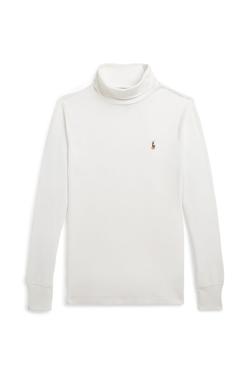 

Детски памучен суичър Polo Ralph Lauren в бяло с изчистен дизайн 323952435003, Бял