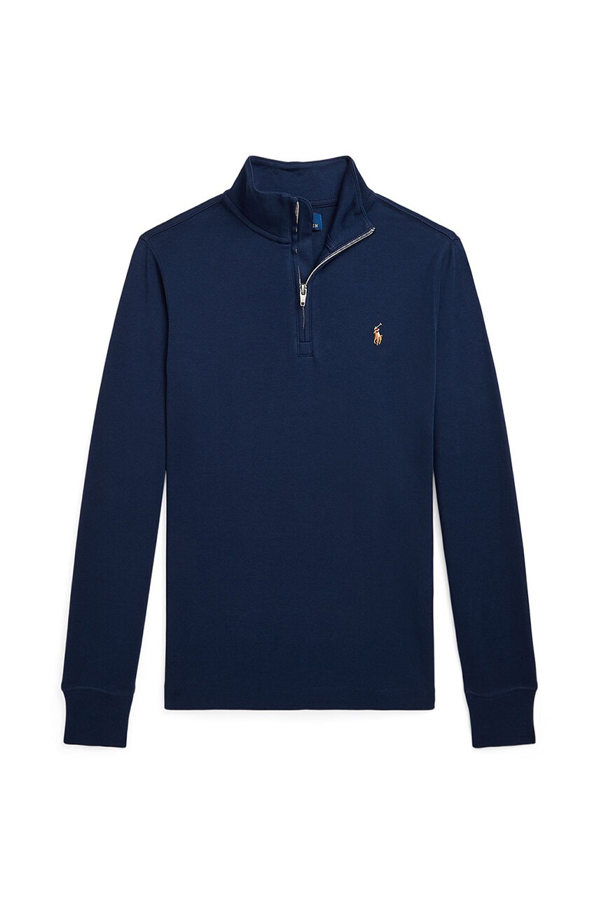 Детская хлопковая кофта Polo Ralph Lauren цвет синий однотонная 323952436001