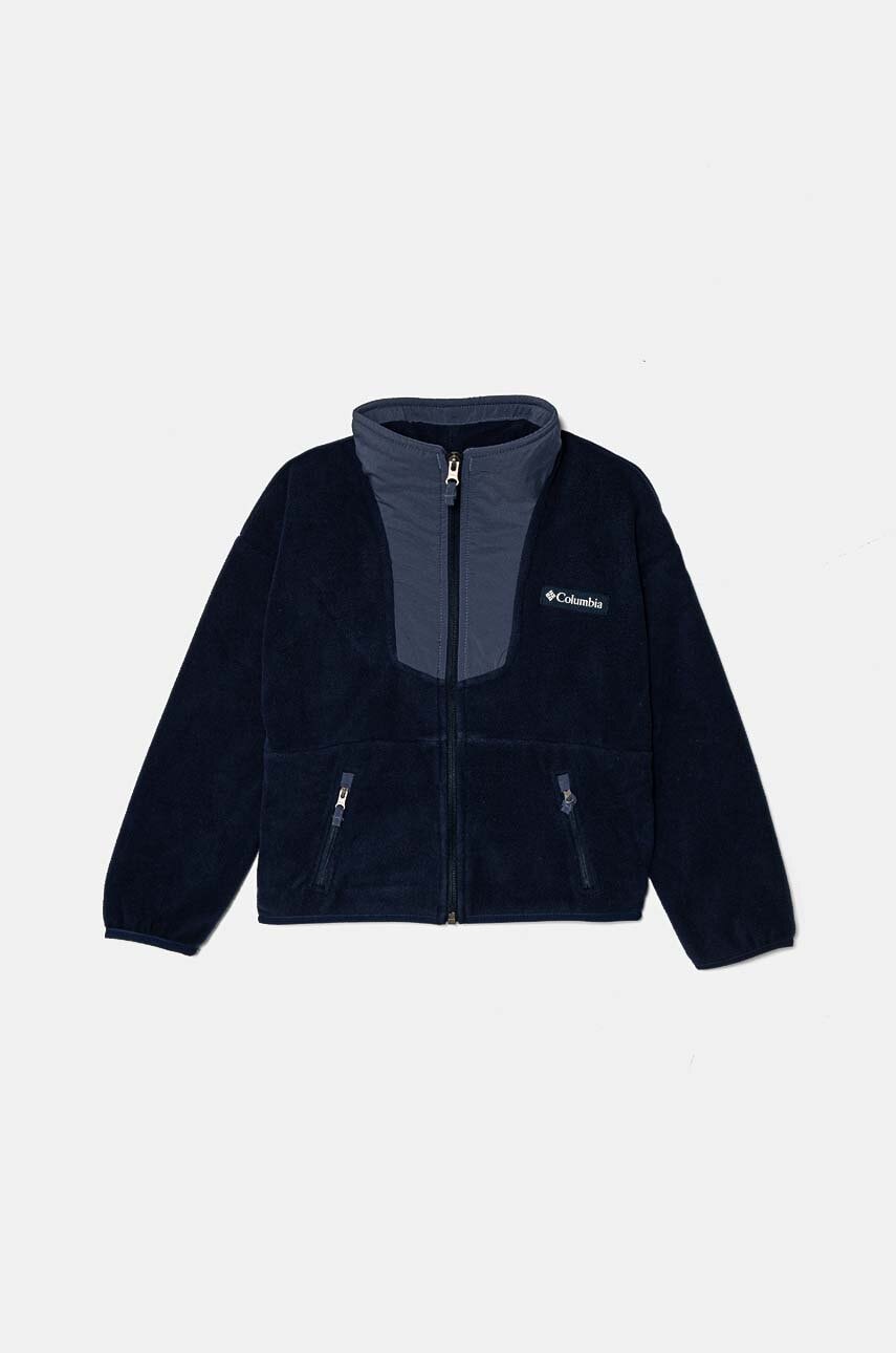 Columbia hanorac polar pentru copii Sequoia Grove culoarea bleumarin, cu imprimeu, 2087631