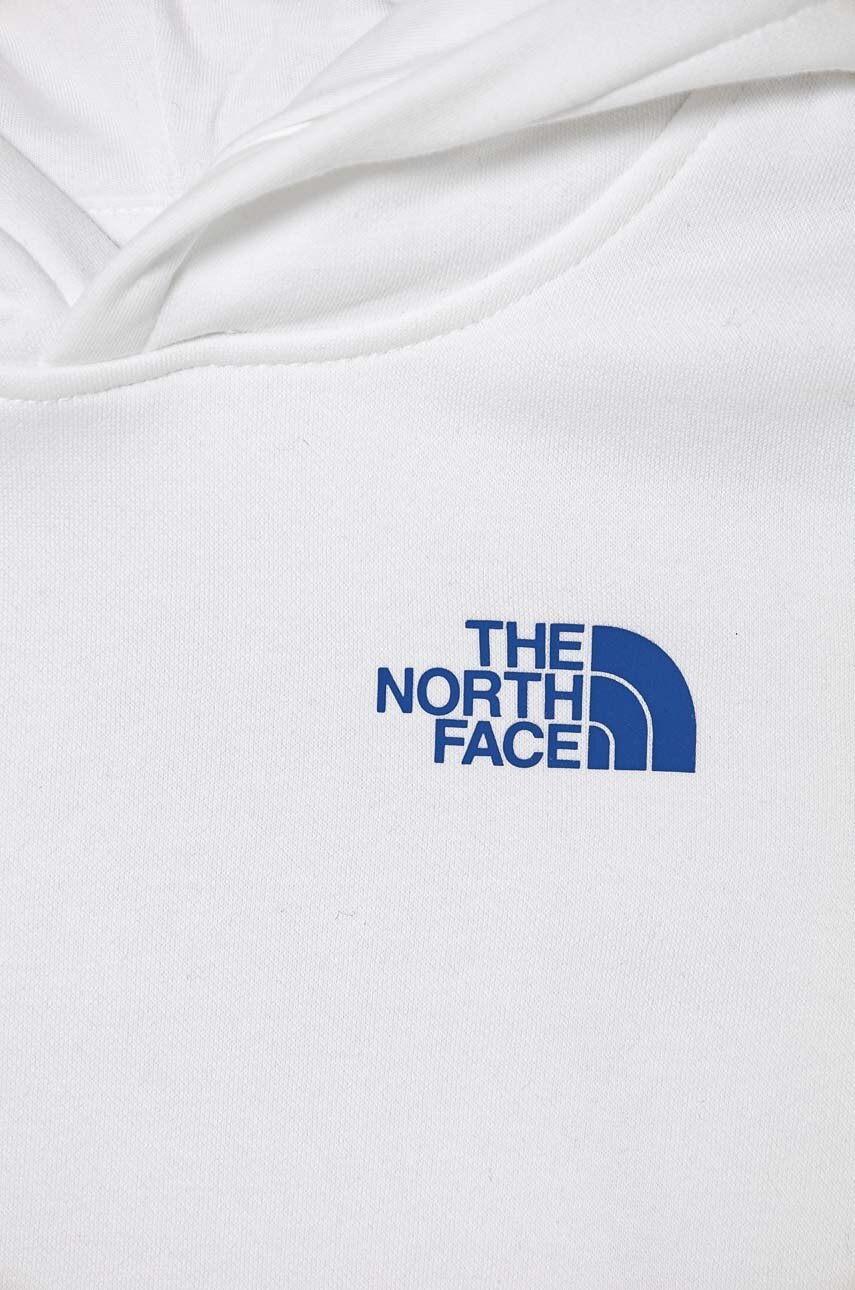The North Face gyerek felső REDBOX REGULAR P/O HOODIE fehér, nyomott mintás, kapucnis, NF0A89H9FN41 termék 2. képe