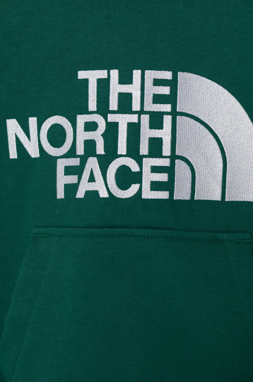 The North Face Bluza Copii DREW PEAK P/O HOODIE Culoarea Verde, Cu Glugă, Cu Imprimeu, NF0A89HHNL11