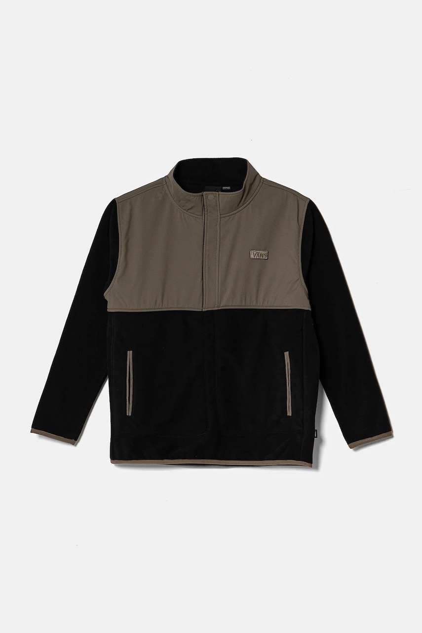 Vans bluza copii BY Ranford Polar Fleece HZ culoarea negru, modelator, VN000JQ44Y41 Vans bluza copii BY Ranford Polar Fleece HZ culoarea negru, modelator, VN000JQ44Y41
