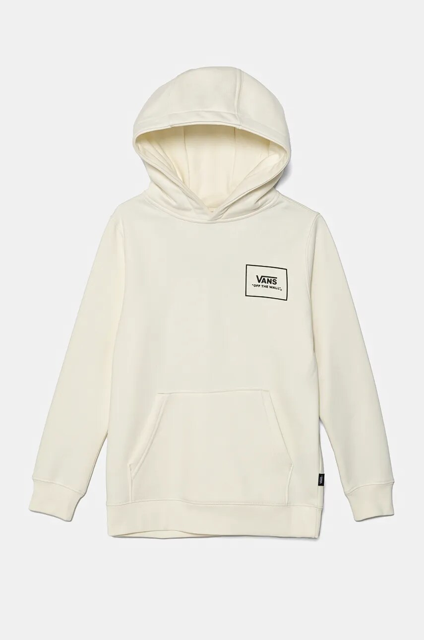 Vans bluza copii PRINT BOX 2.0 PO culoarea bej, cu glugă, cu imprimeu, VN000JYCFS81