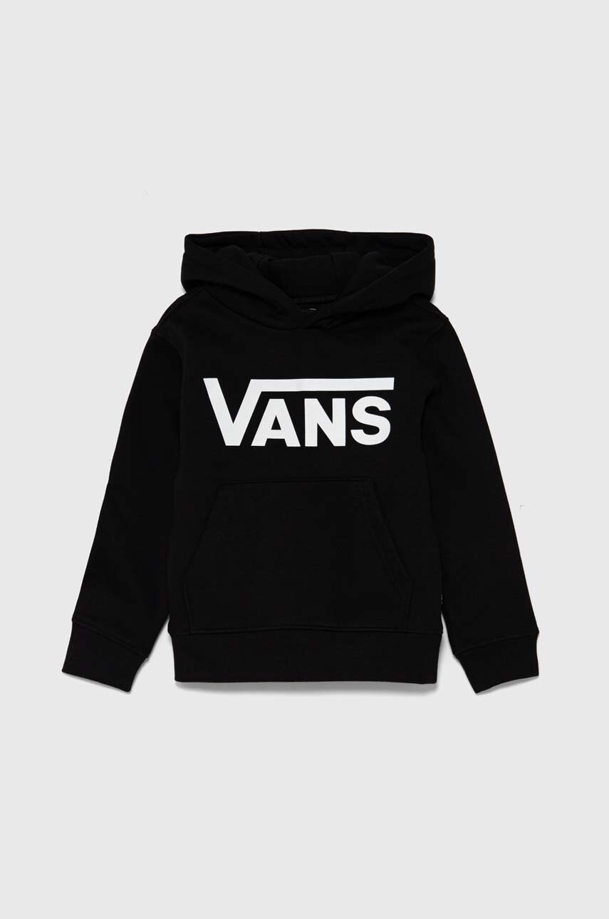 Vans bluza copii Vans Classic Kids PO culoarea negru, cu glugă, cu imprimeu, VN000JYEBLK1
