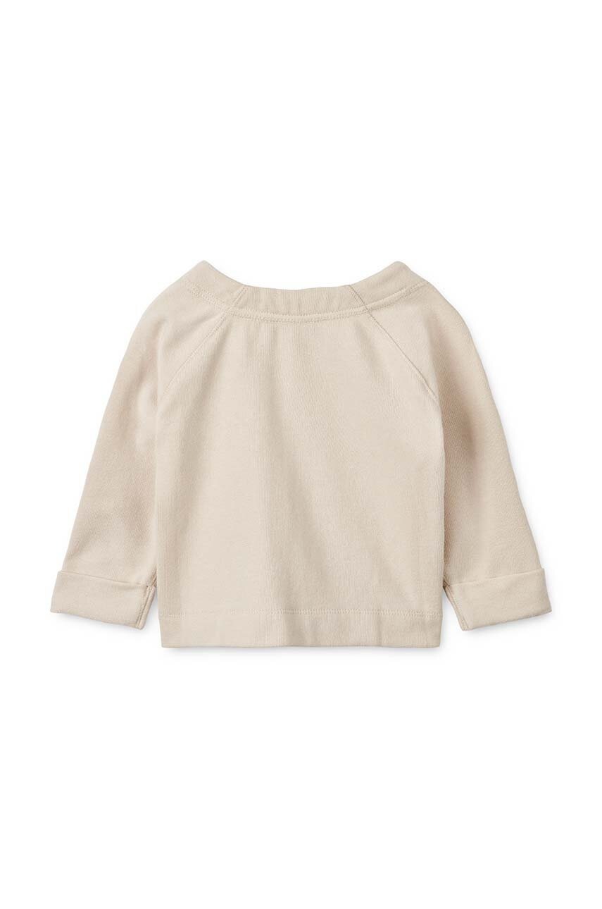 Liewood csecsemő melegítőfelső pamutból Augustin Baby Top bézs, nyomott mintás, LW19183 termék 2. képe