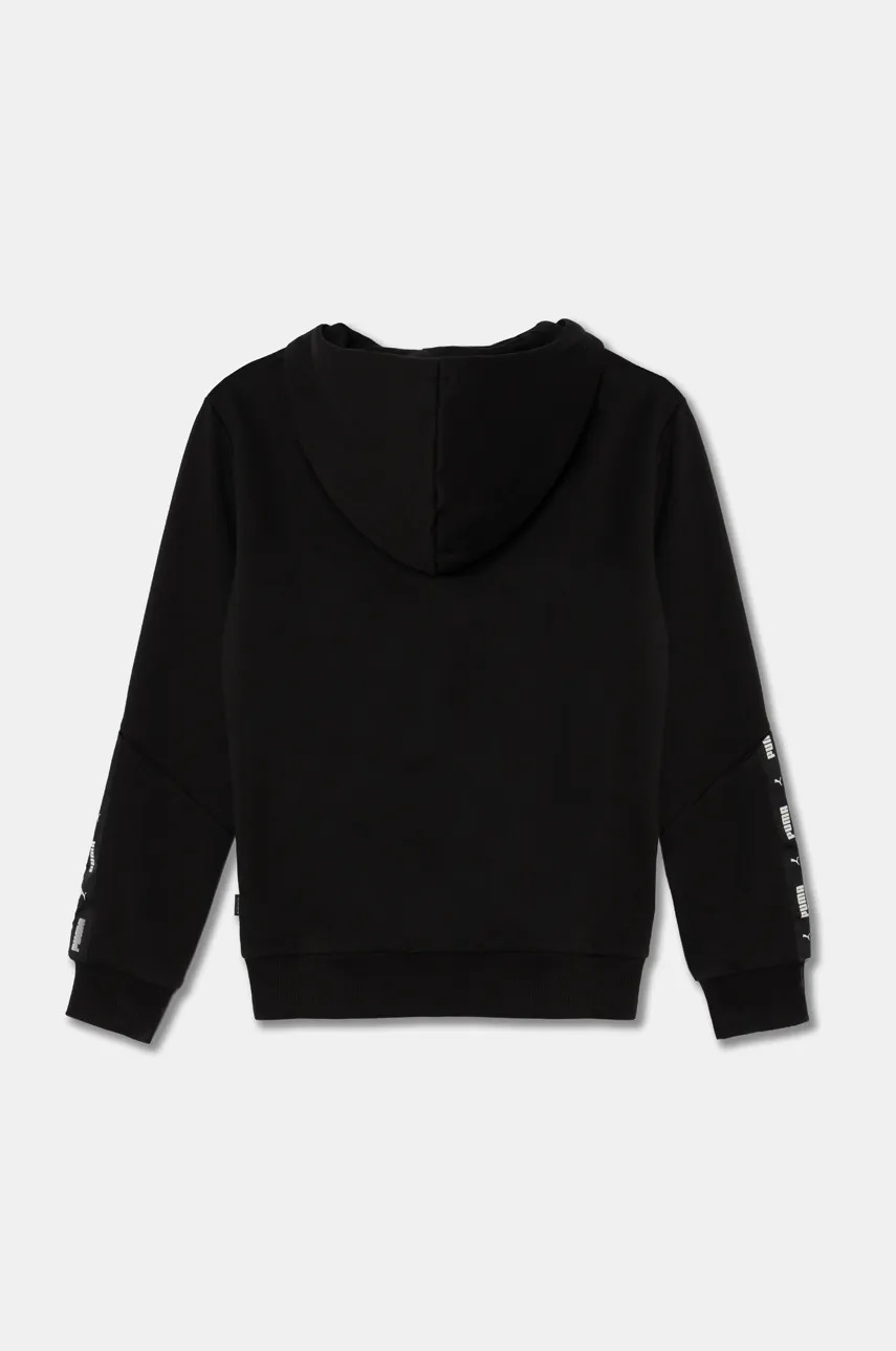 Детская кофта Puma ESS Tape Hoodie цвет чёрный с капюшоном однотонная 848818 Детская кофта Puma ESS Tape Hoodie цвет чёрный с капюшоном однотонная 848818
