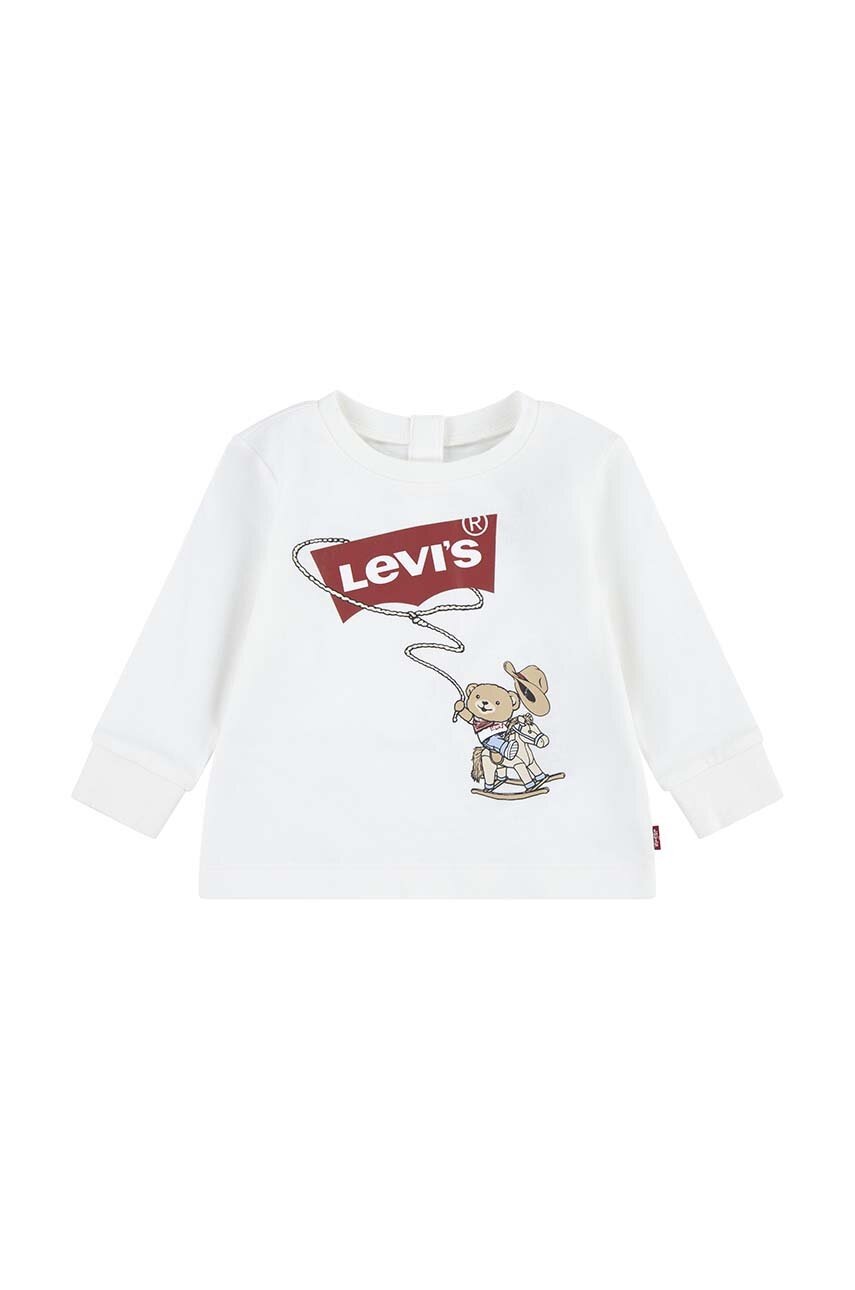 

Бебешки суичър Levi's COWBOY LEVI BATWING TEE в бежово с принт 6EL334, Бежов