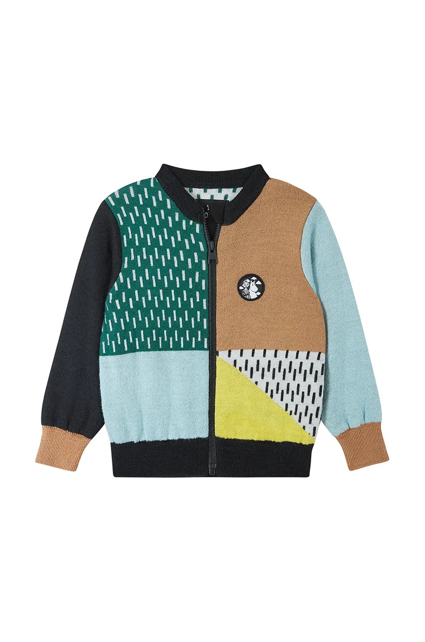 Дитяча кофта з домішкою вовни Reima Moomin Idelar колір зелений візерунок 5200020B в Києві Дитяча кофта з домішкою вовни Reima Moomin Idelar колір зелений візерунок 5200020B в Києві