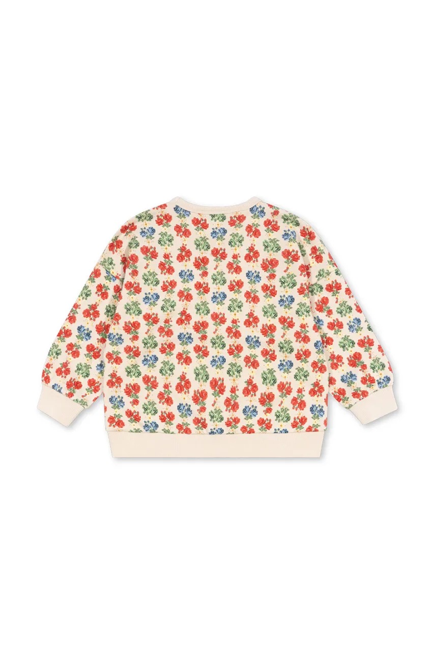 Дитяча бавовняна кофта Konges Sløjd LOUPY LOU SWEATSHIRT GOTS колір бежевий з принтом KS102025