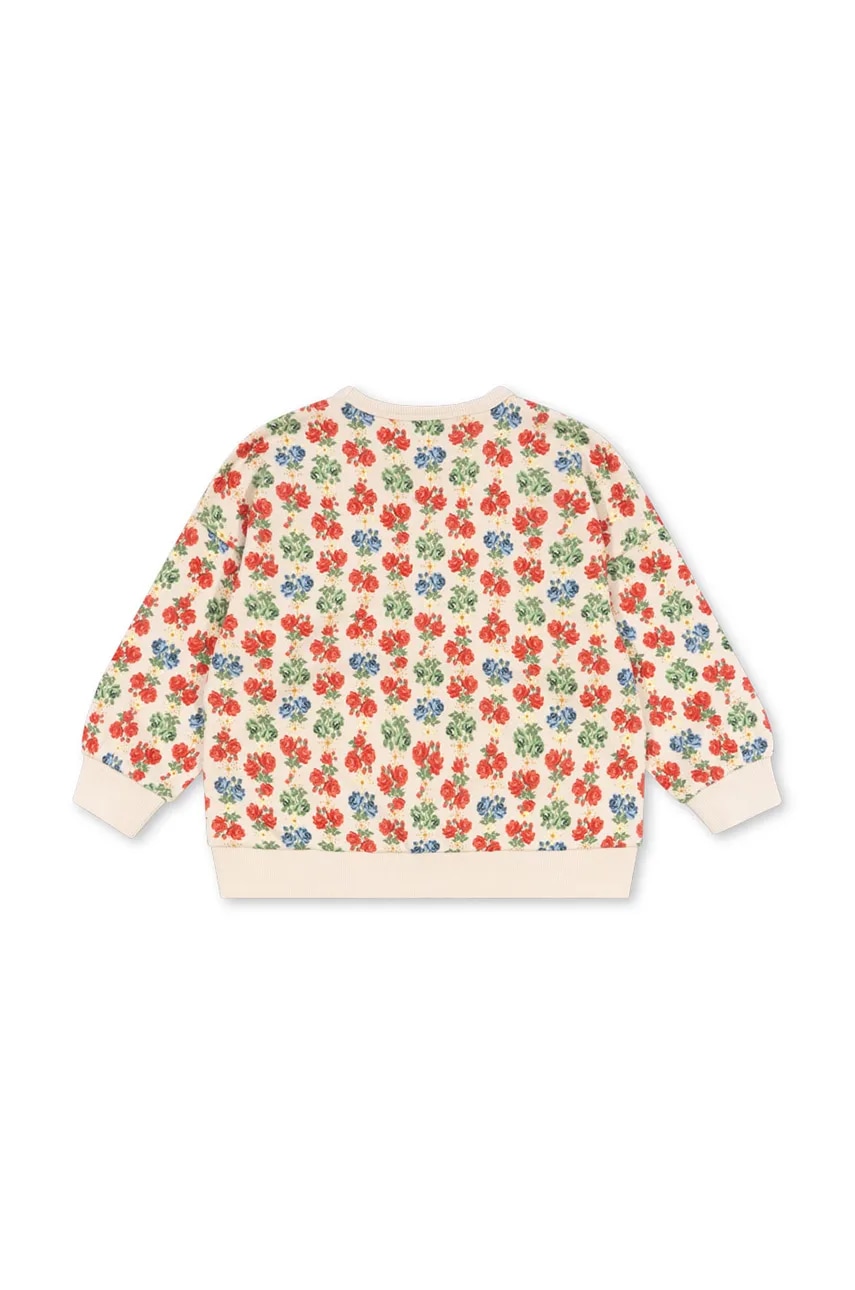 Детская хлопковая кофта Konges Sløjd LOUPY LOU SWEATSHIRT GOTS цвет бежевый с принтом KS102025 Детская хлопковая кофта Konges Sløjd LOUPY LOU SWEATSHIRT GOTS цвет бежевый с принтом KS102025