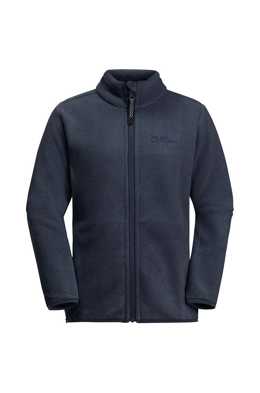 Jack Wolfskin bluza copii culoarea albastru marin, neted, 1610471