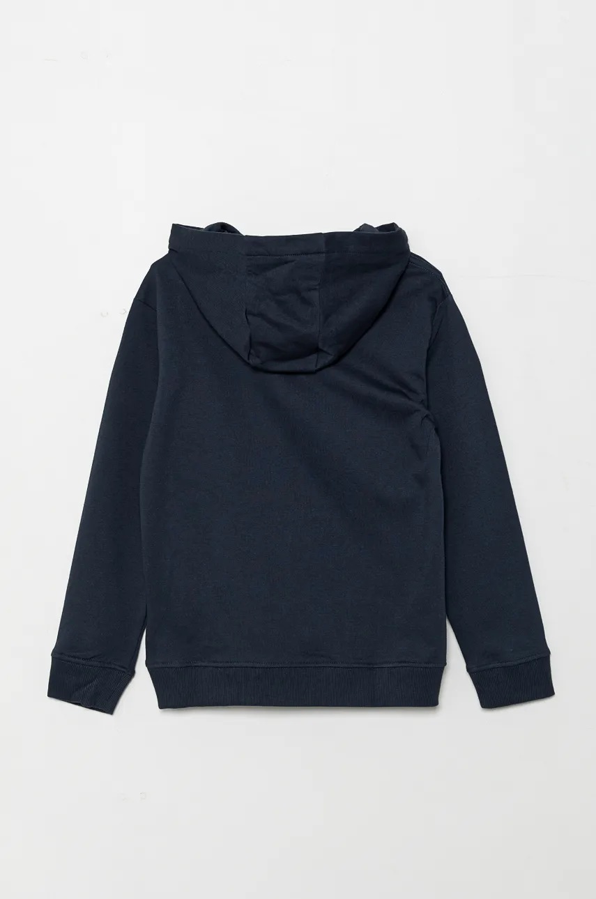 Детская кофта Quiksilver BASIC HOODIE цвет синий с капюшоном однотонная EQBFT03889