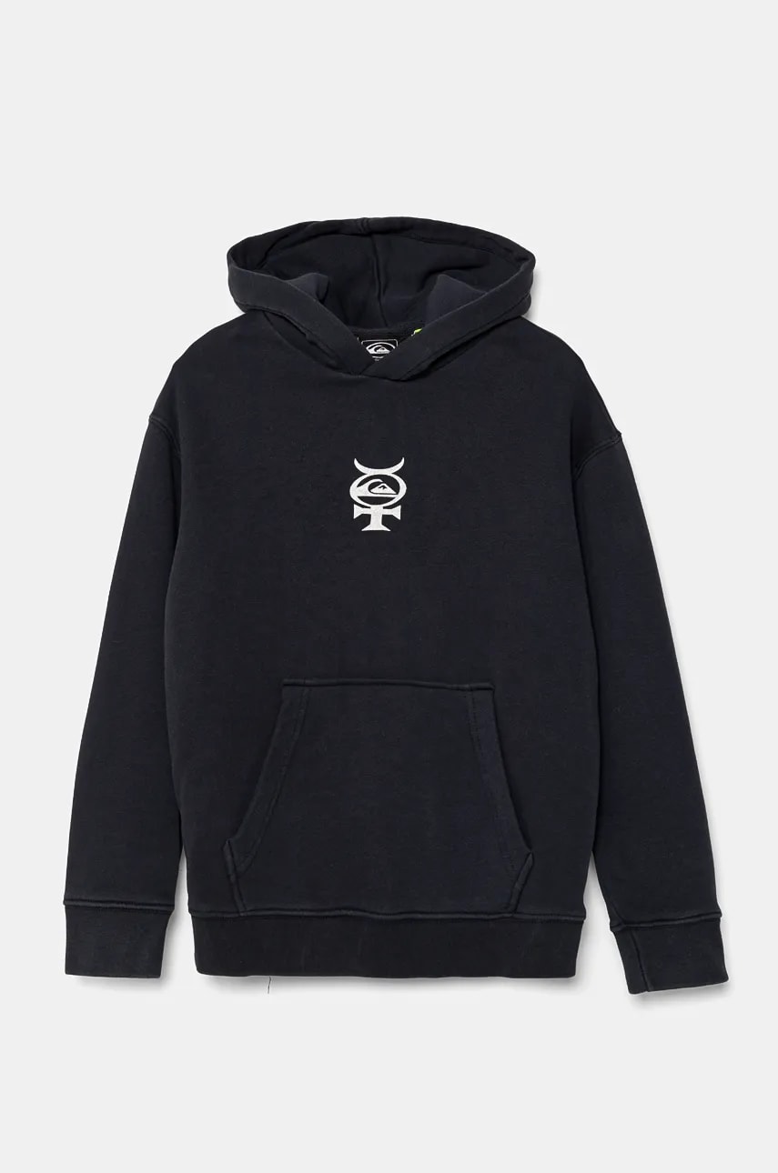 Quiksilver bluza copii MERCURY HOODIE culoarea albastru marin, cu glugă, cu imprimeu, AQBFT03112 Quiksilver bluza copii MERCURY HOODIE culoarea albastru marin, cu glugă, cu imprimeu, AQBFT03112