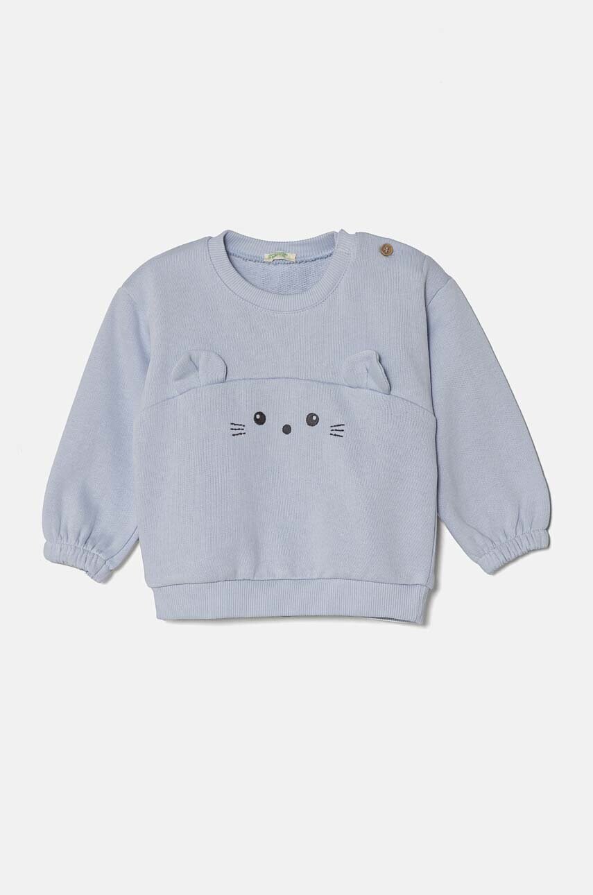 United Colors of Benetton hanorac de bumbac pentru bebelusi cu imprimeu, 3J70A1058