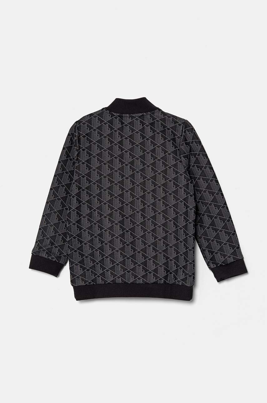 Кофта Lacoste цвет чёрный узор SJ1233 Кофта Lacoste цвет чёрный узор SJ1233