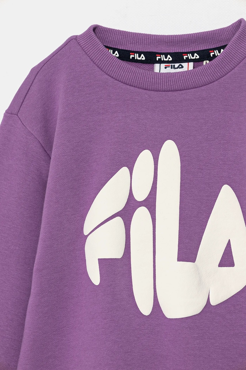 Дитяча кофта Fila LIENEN колір фіолетовий з принтом FAK0360