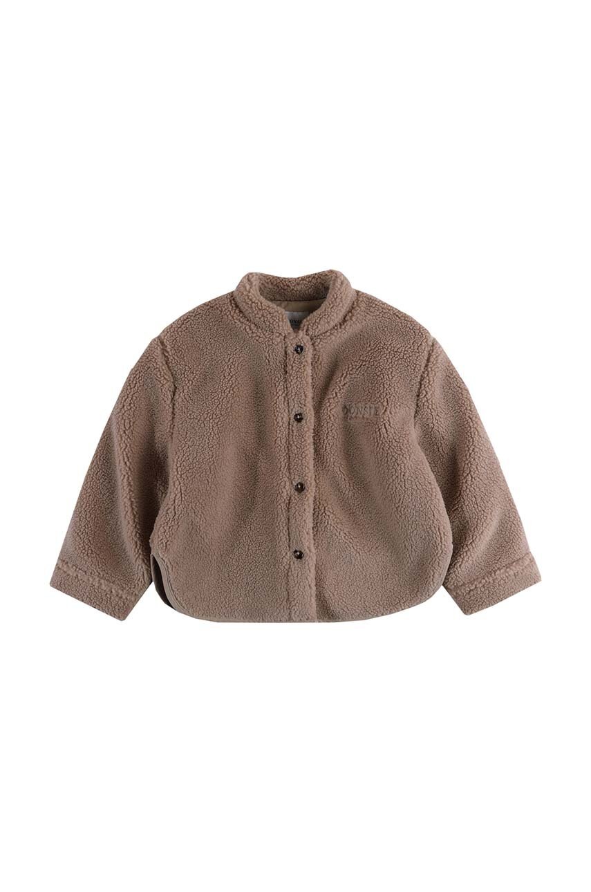 Дитяча кофта Donsje Thom Overshirt колір коричневий однотонна 4085800