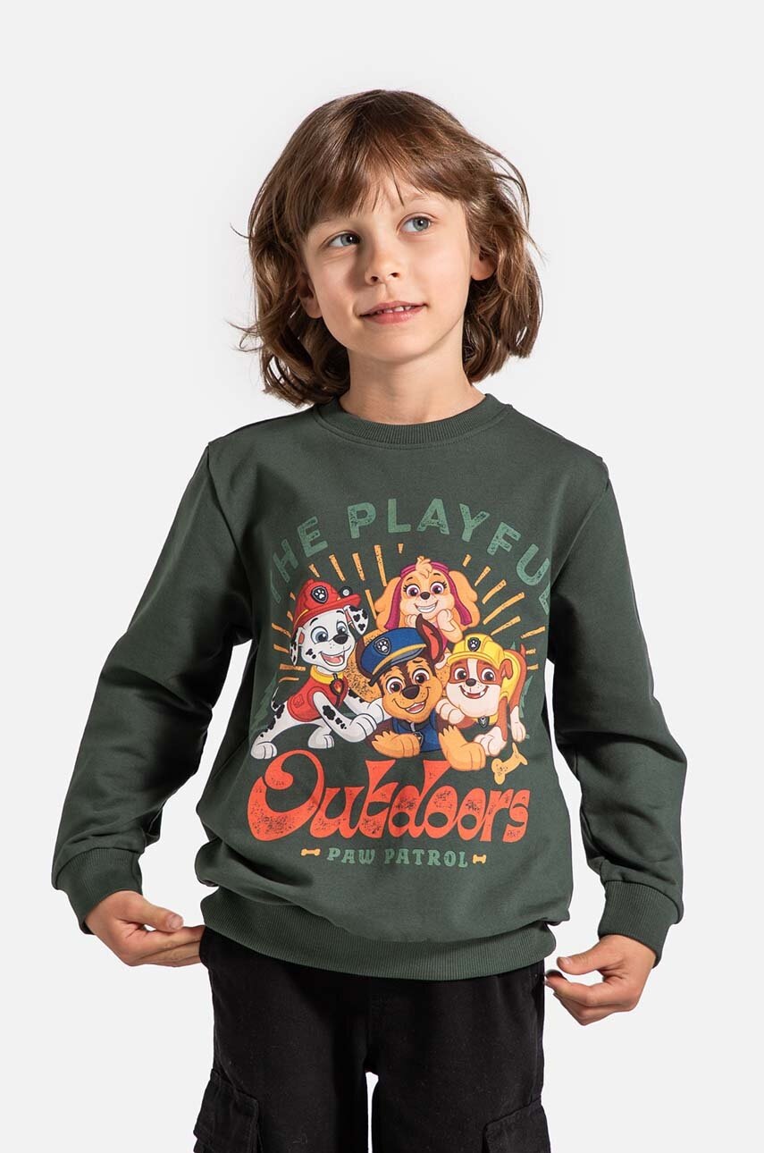 

Детски суичър Coccodrillo в зелено с принт LICENCE BOY DISNEY, Зелен