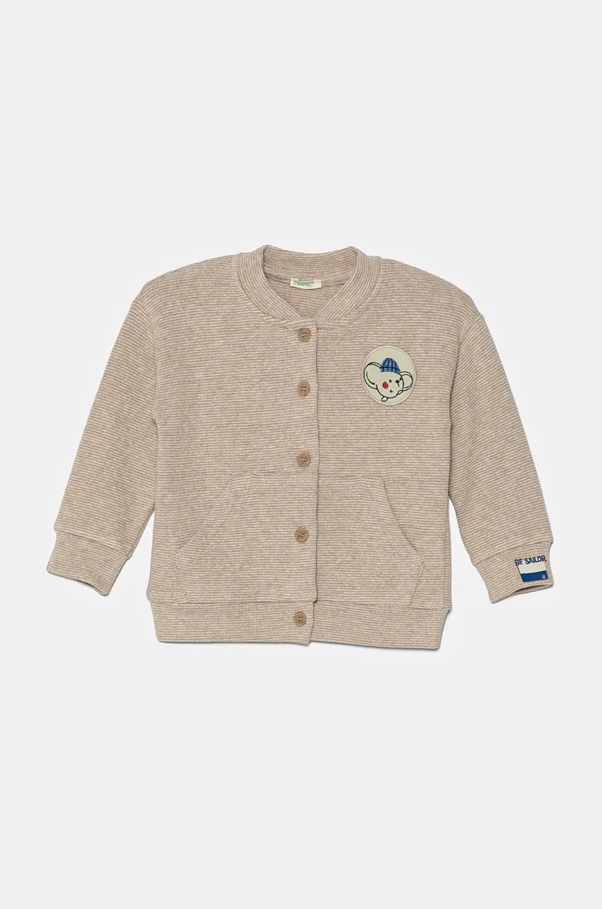 United Colors of Benetton cardigan bebe culoarea bej, light, 38KHA501A