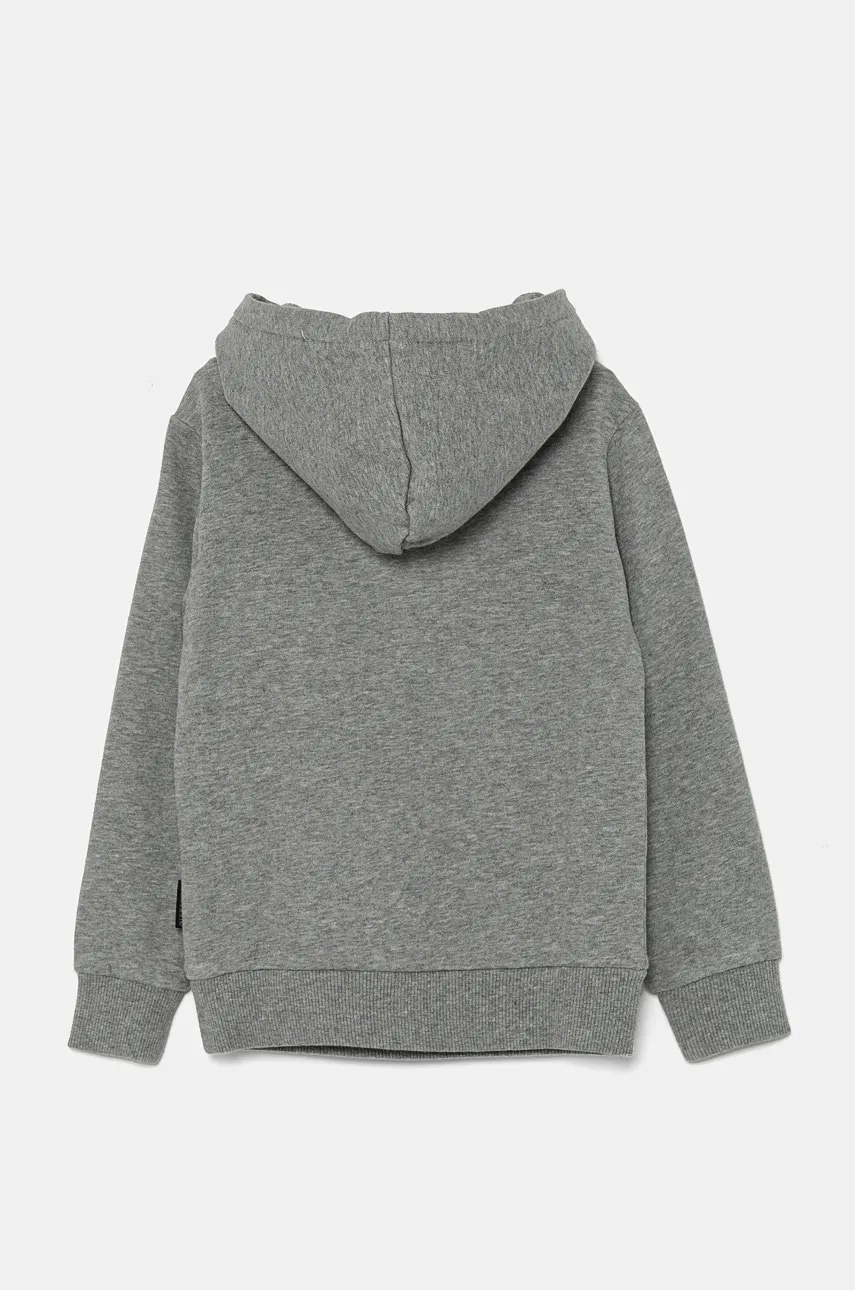 Детская кофта Napapijri B-CHAMOIS H цвет серый с капюшоном с принтом NP0A4HY41601 Детская кофта Napapijri B-CHAMOIS H цвет серый с капюшоном с принтом NP0A4HY41601