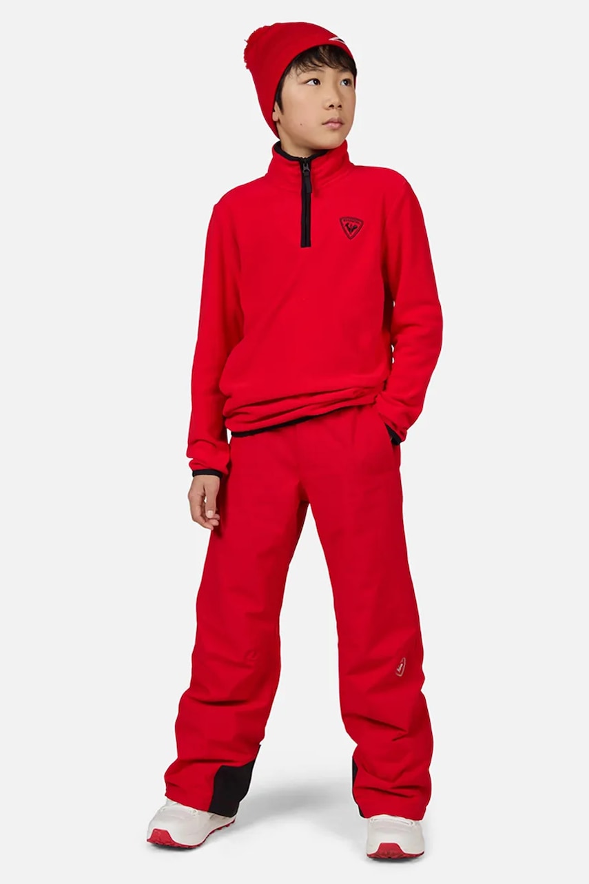 Дитяча флісова кофта Rossignol STRAWPILE колір синій з аплікацією RLNYL05 Дитяча флісова кофта Rossignol STRAWPILE колір синій з аплікацією RLNYL05