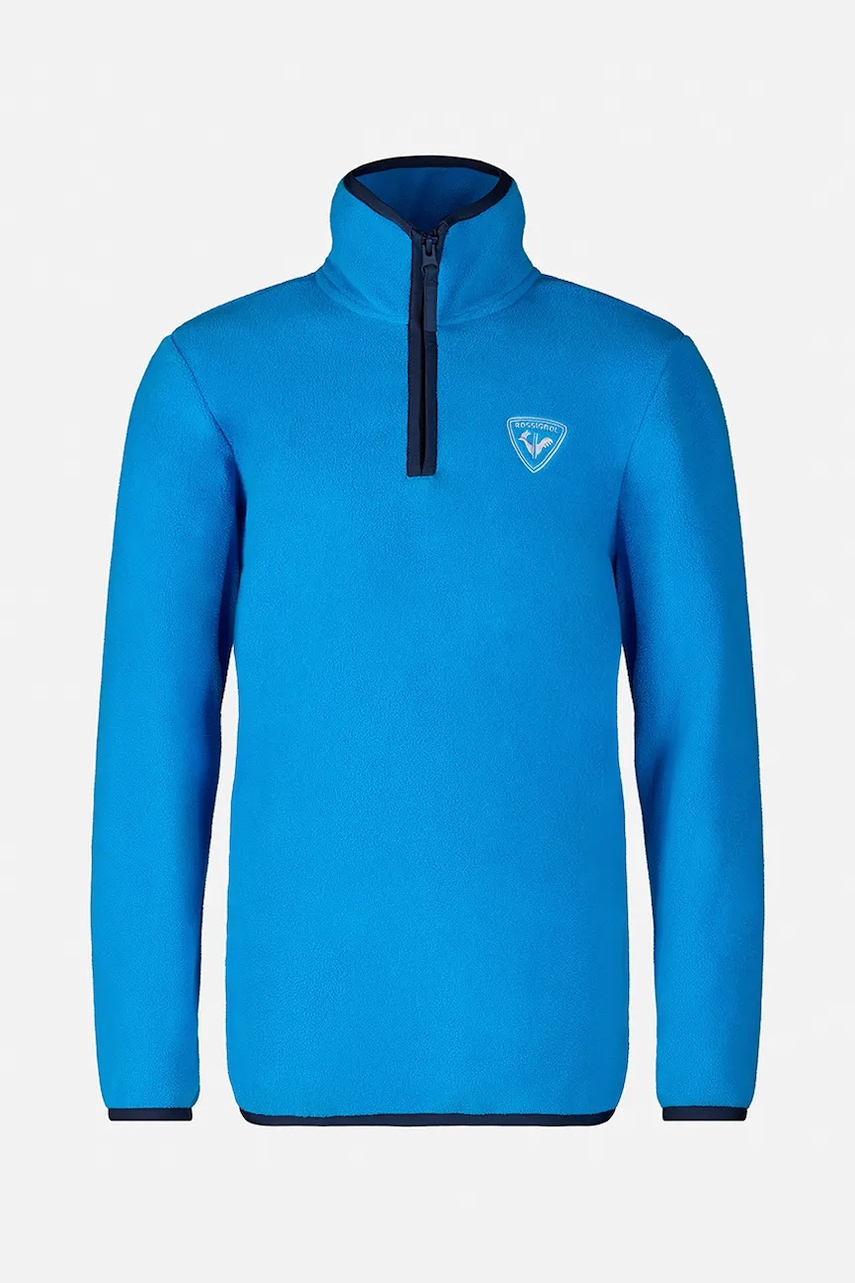 Дитяча флісова кофта Rossignol STRAWPILE колір синій з аплікацією RLNYL05 Дитяча флісова кофта Rossignol STRAWPILE колір синій з аплікацією RLNYL05