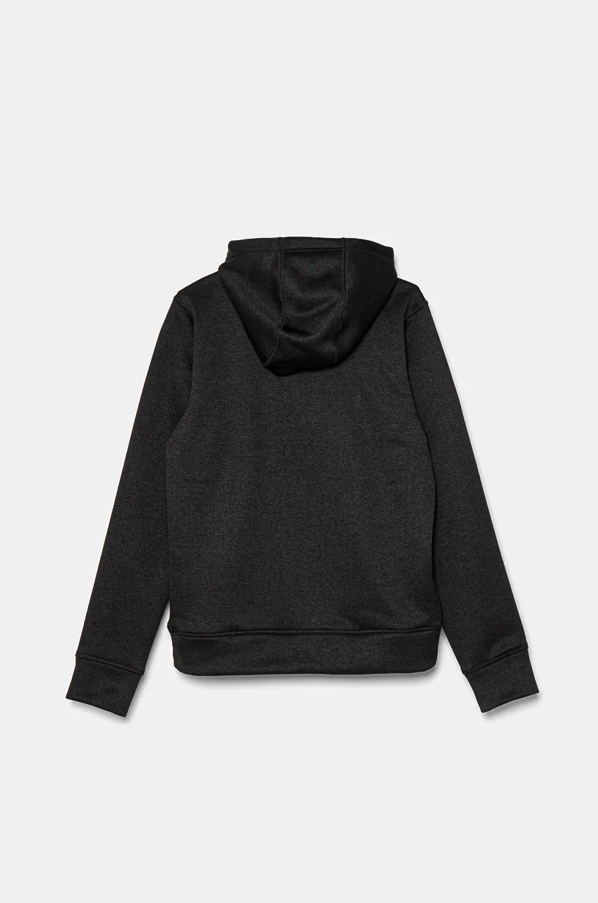 Дитяча кофта Burton OAK колір чорний з капюшоном з принтом 162181 Дитяча кофта Burton OAK колір чорний з капюшоном з принтом 162181