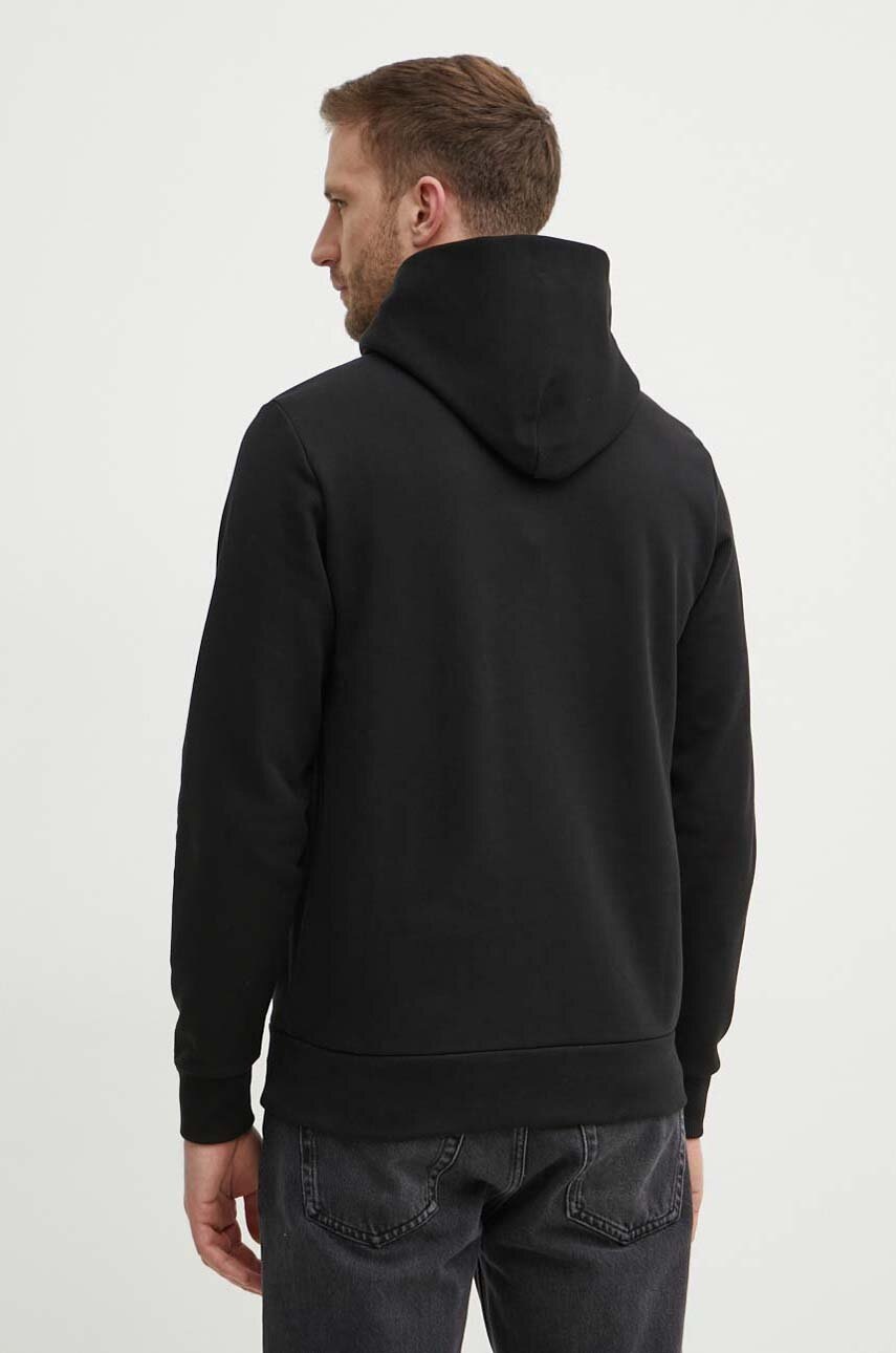 Кофта Calvin Klein чоловіча колір чорний з капюшоном з аплікацією K10K113087 