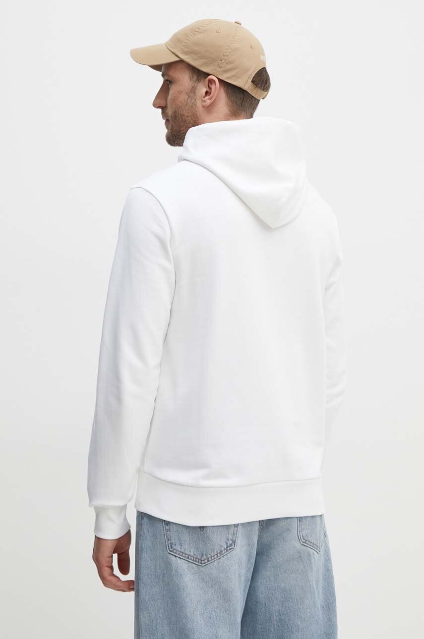 Бавовняна кофта Calvin Klein чоловіча колір білий з капюшоном з аплікацією K10K113090 