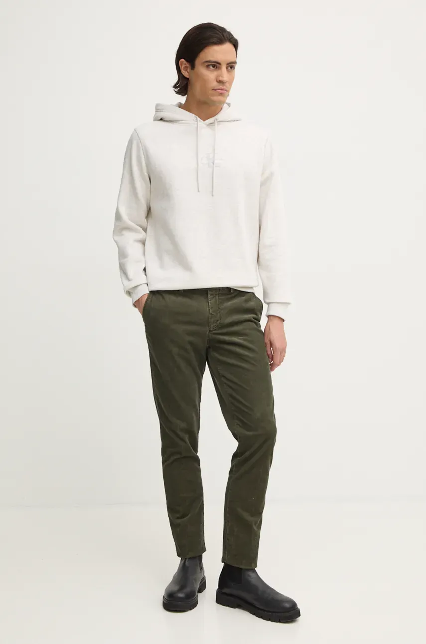 Кофта Calvin Klein Jeans мужская цвет бежевый с капюшоном с аппликацией J30J325629 Кофта Calvin Klein Jeans мужская цвет бежевый с капюшоном с аппликацией J30J325629