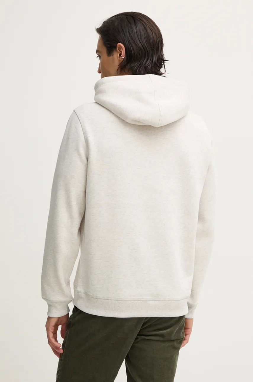 Calvin Klein Jeans felső bézs, férfi, nyomott mintás, kapucnis, J30J325629 termék 2. képe